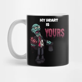 My Heart Is Yours Zombie Mug